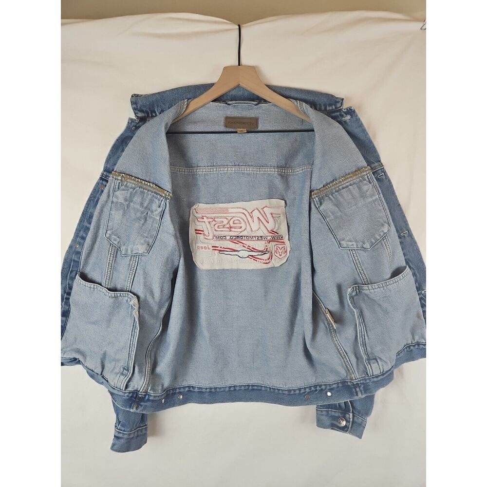 Port Authority Denim Jacket Crysler Jeep‎ West Motorco Automobilia Size M - Picture 7 of 9